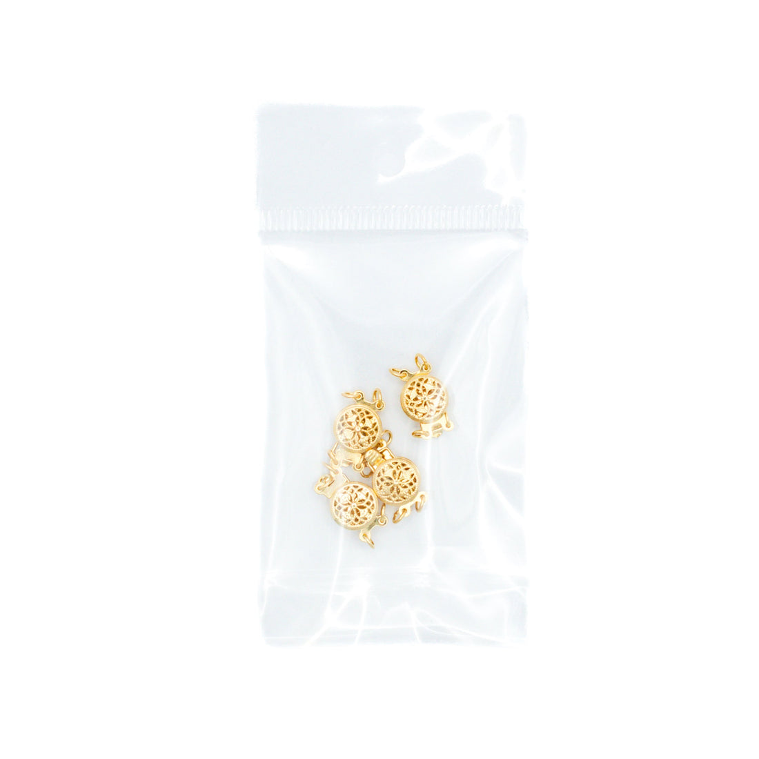 Broche caja redonda Bolsa con 5 pz