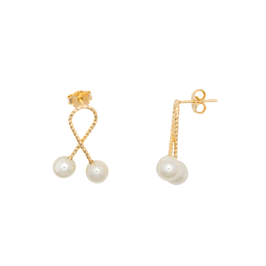 Arete Laso con Perlas