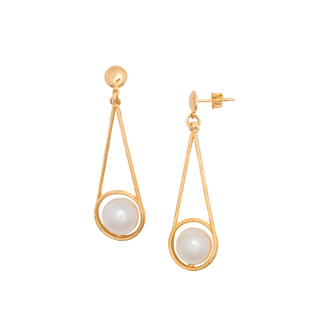 Aretes de Pendulo de Perla