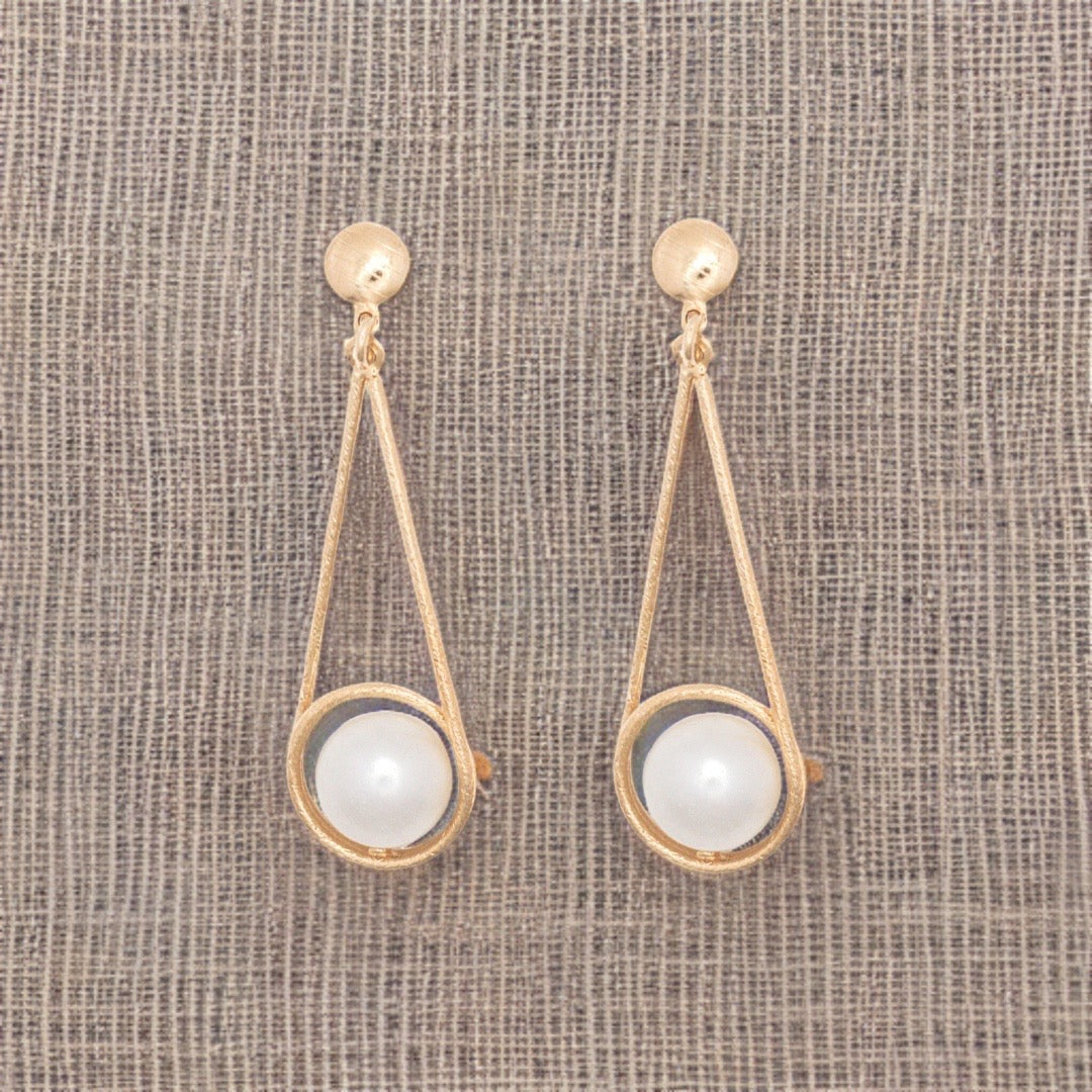 Aretes de Pendulo de Perla