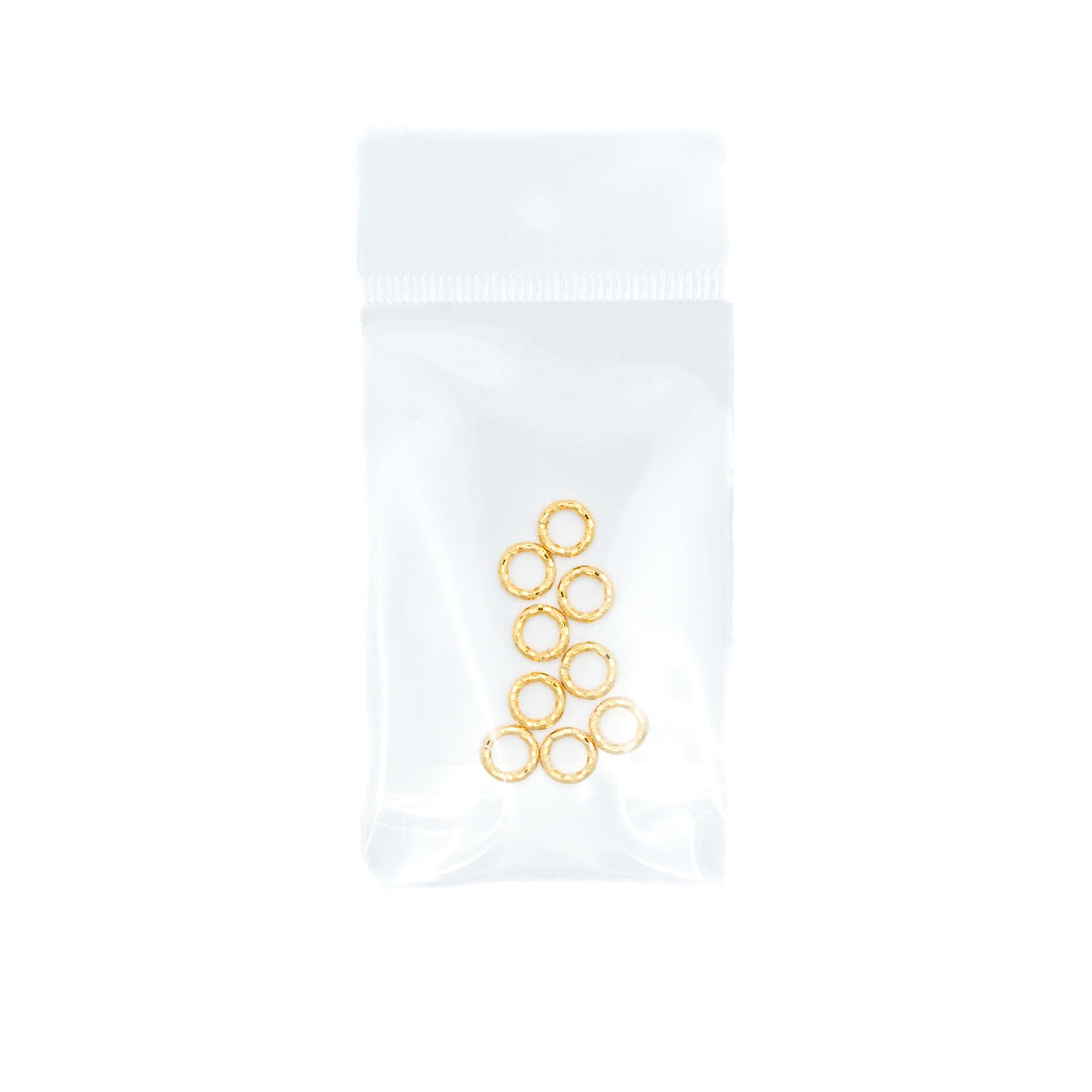 Bolsa Argolla diamantada 7 mm Bolsa con 10 pz