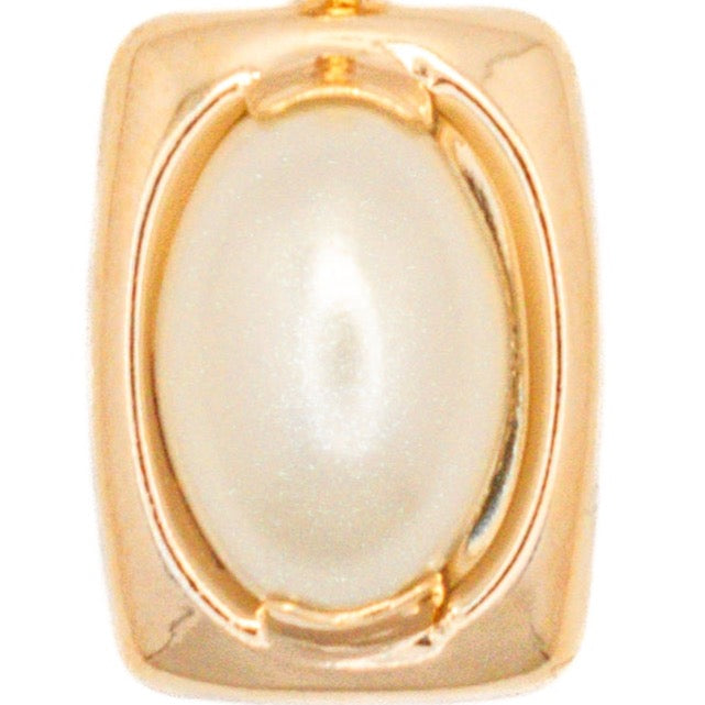 Dije Rectangular Con Centro de Perla