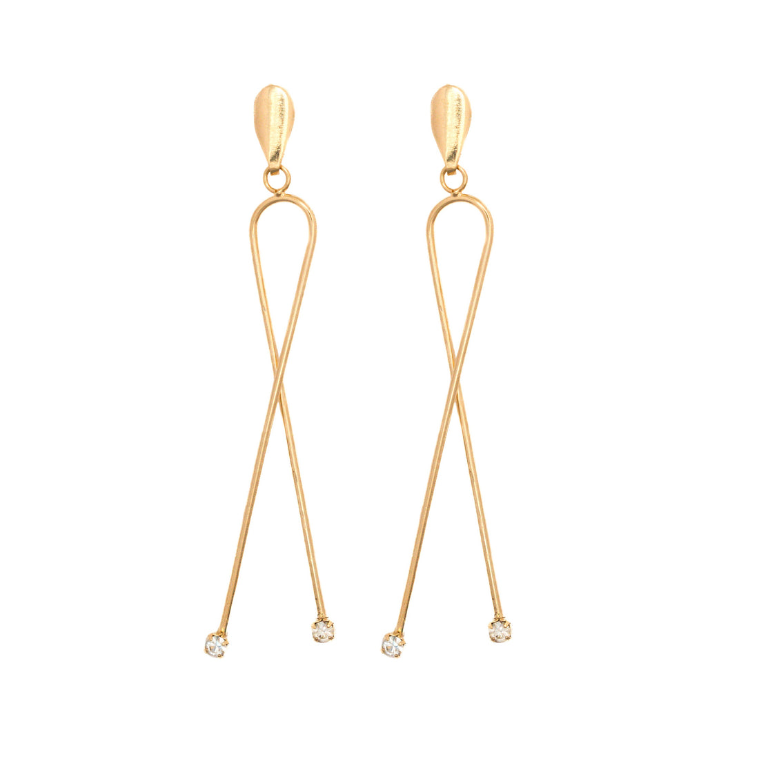 Aretes X Llargos Con Cristal