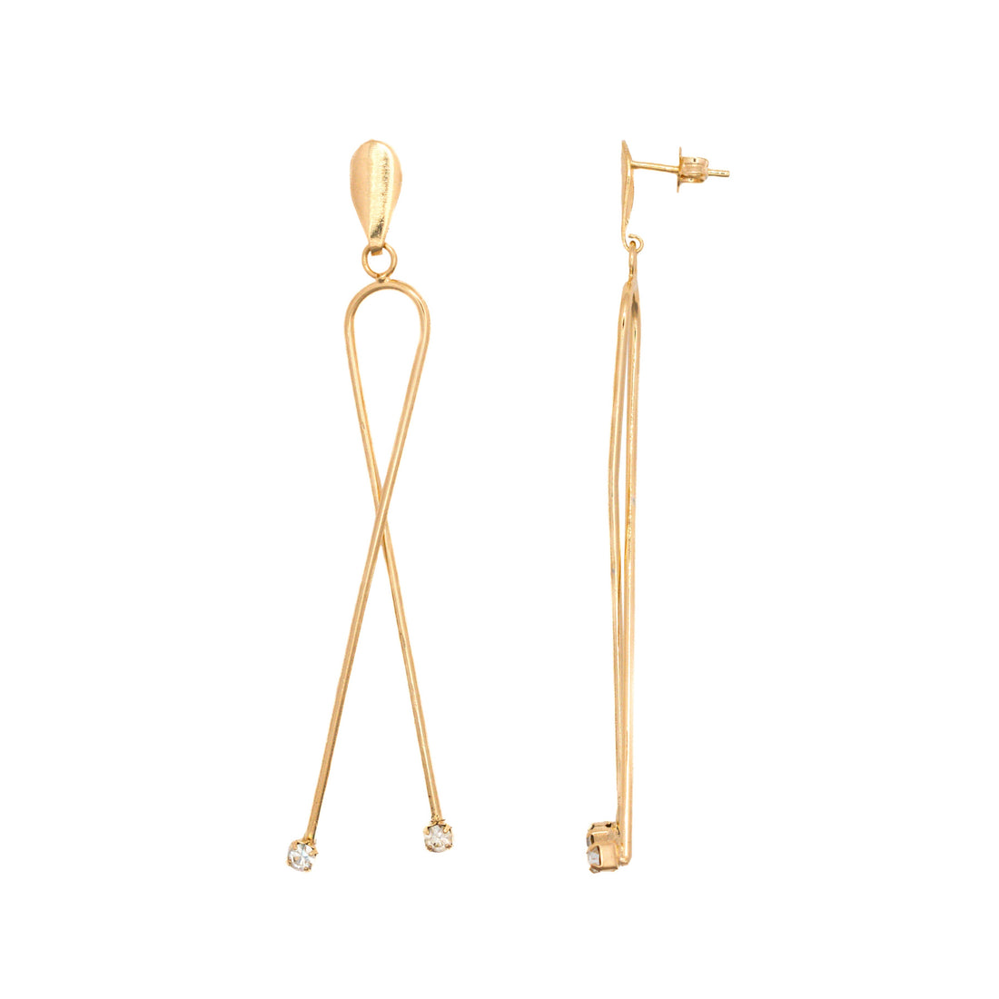 Aretes X Llargos Con Cristal